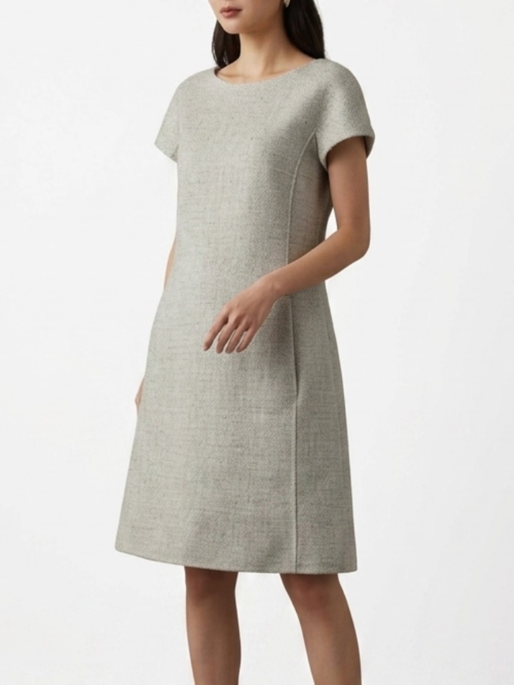 Theory Heather Gray Wool / Cashmere Sleeveless Pencil
Career Sheath Dress Sz 6